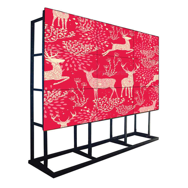 Viền màn hình 49 inch 3,5 inch 700 Nit LCD 2 * 3, 3 * 3 tường màn hình khổ lớn với bảng điều khiển LG cho phòng trưng bày, trung tâm chỉ huy, phòng điều khiển và trung tâm mua sắm