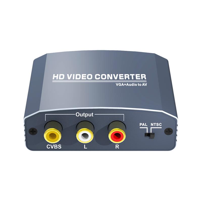 VGA + Âm thanh nổi sang AV Converter Hỗ trợ 1080P