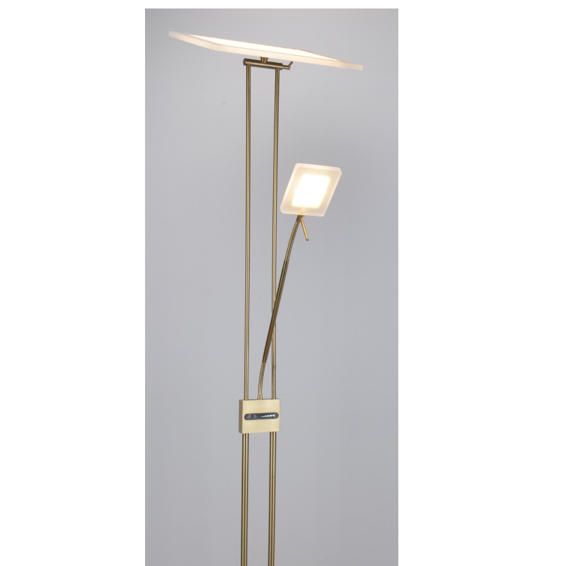 Đèn sàn LED cho mẹ và con trai với công tắc điều chỉnh độ sáng trên thân đèn