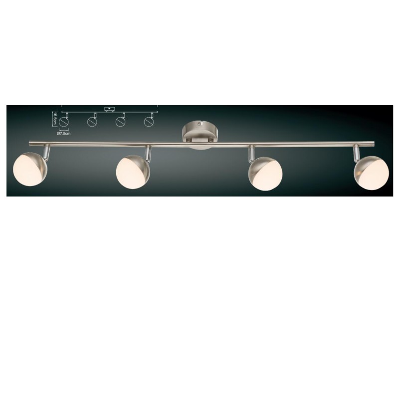 Đèn LED điểm cao áp-4, với bóng nhựa nửa hình cầu