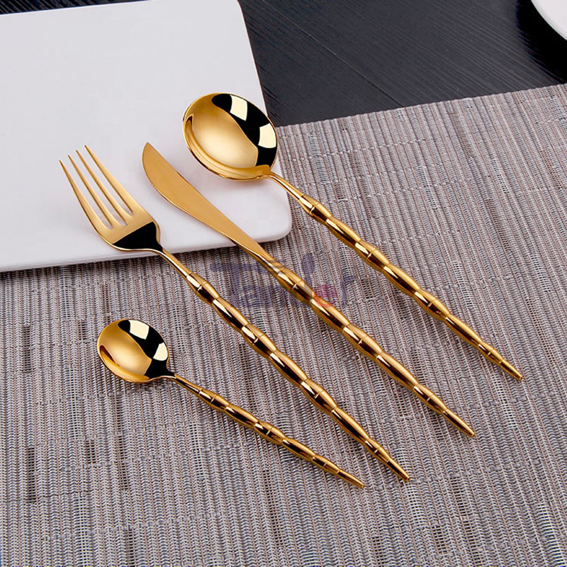 24 mảnh Flatware 304 thép không gỉ 24 chiếc dao kéo đặt hộp gỗ