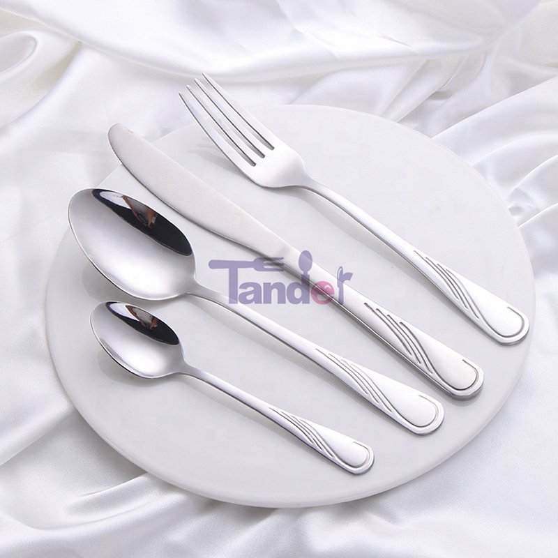 mô hình phẳng giá rẻ tái sử dụng thép không gỉ dao kéo bộ