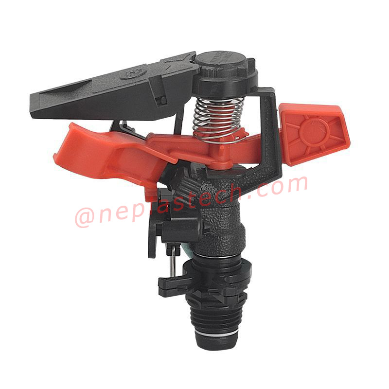 điều chỉnh khoảng cách và góc phun có thể kiểm soát được Vườn nhựa sân vườn xung lực Sprinklers