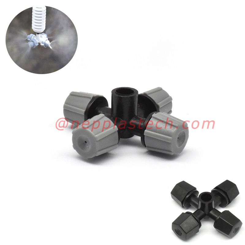 Máy phun sương chéo làm mát nhà kính và làm ẩm máy chạy bộ tiết kiệm nước tưới phun sương Micro