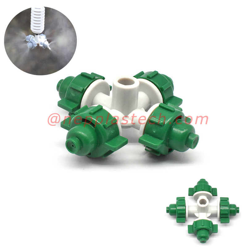 Máy phun sương chéo làm mát nhà kính và làm ẩm máy chạy bộ tiết kiệm nước tưới phun sương Micro