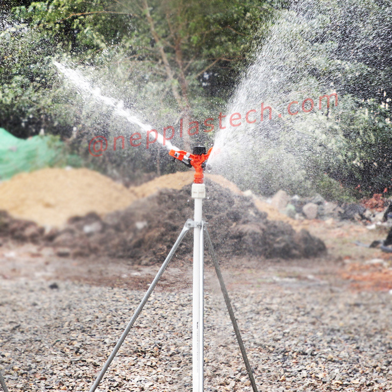 Nông trại 3\/4 inch công cụ tưới tự động 1 inch cỏ phun tưới nhựa 360 độ phun xung xoay