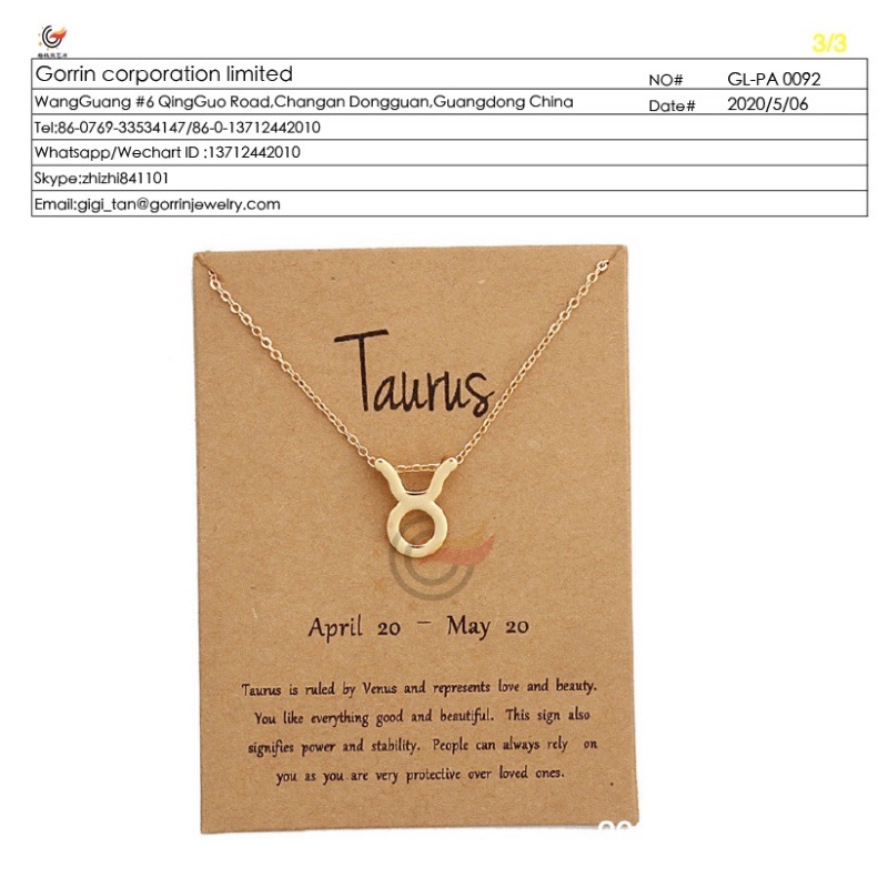 Thẻ vòng cổ Gl-PA0092