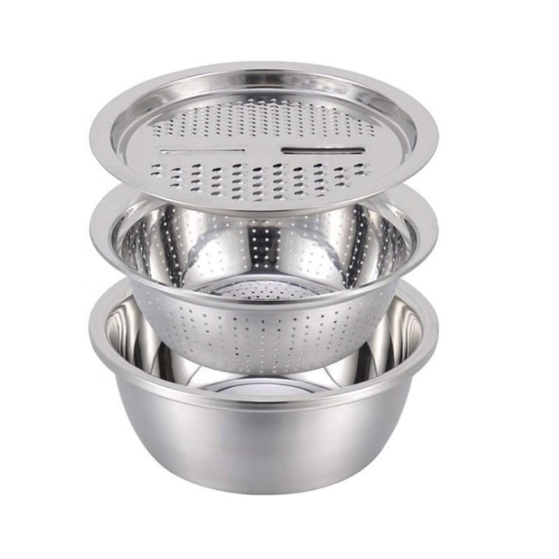 Bộ lọc bằng thép không gỉ Colander Set 4 Qt - Lớp rửa thực phẩm: Trái cây, Rau quả, v.v.