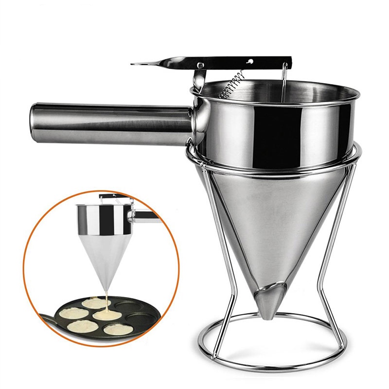 Phễu nấu với giá phễu gia vị Pancake Batter Quả phễu