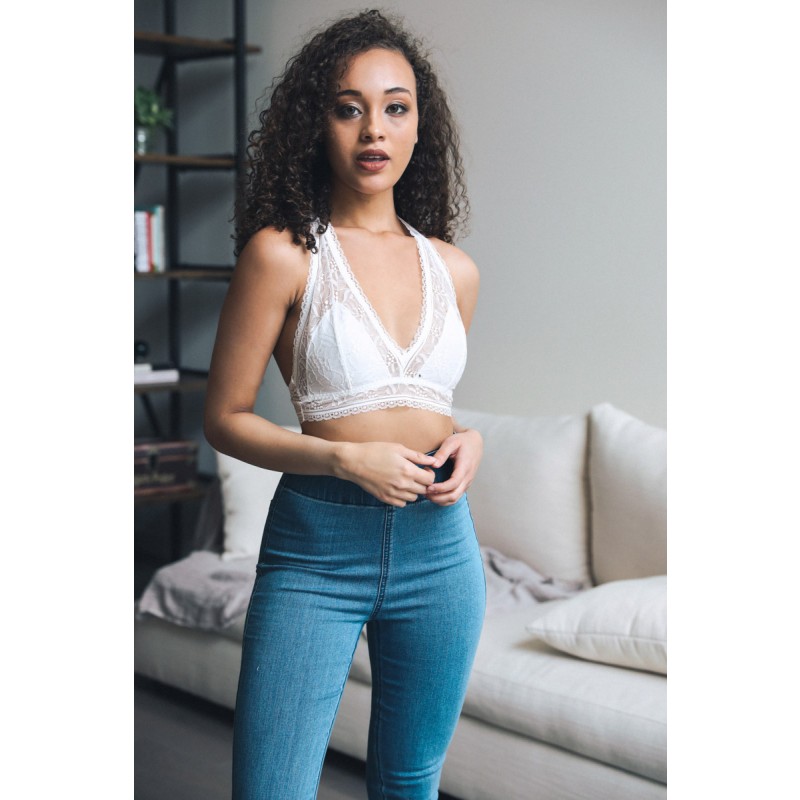 GA-5508 RIBBED RIB BOHO RACERBACK BRALETTE