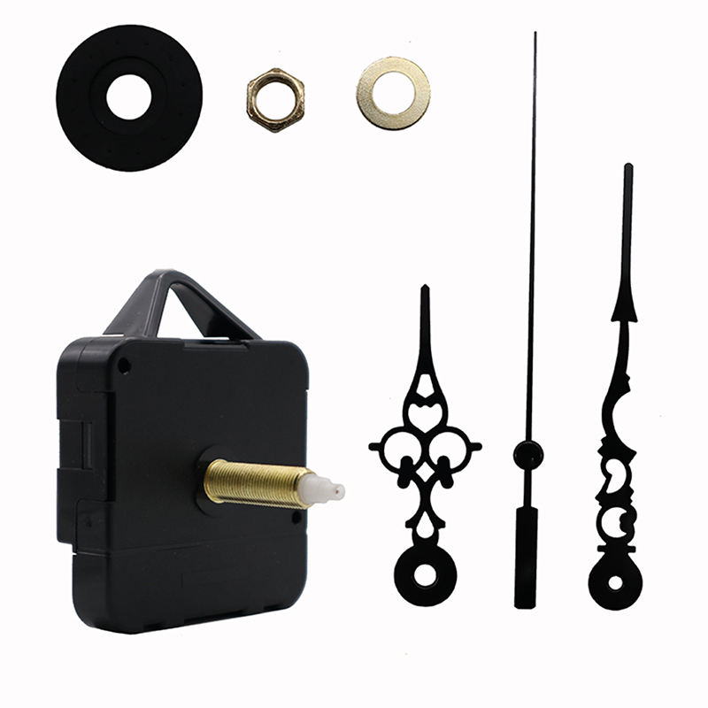 Bộ chuyển động đồng hồ treo tường HR1688-31mm và kim đồng hồ màu đen HR9403 HR903