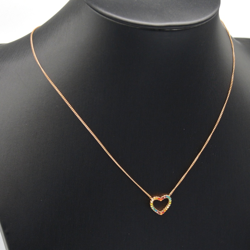 Thép không gỉ hình trái tim đất sét mặt dây chuyền vòng cổ rfbnck1111