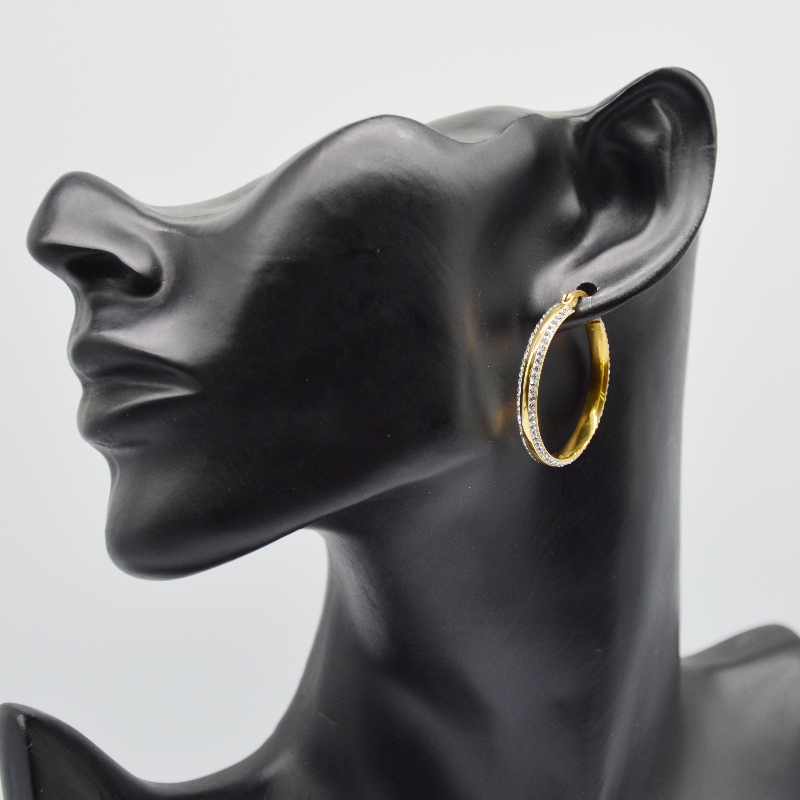 Trang sức thời trang, kim loại, khuyên tai, kim cương, vòng xoay