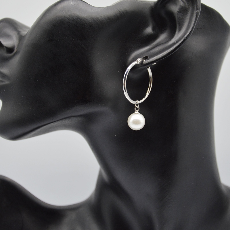 khuyên tai thép gai, trang sức thời trang, trang sức thời trang, Pearl Jewelary rfer1bận