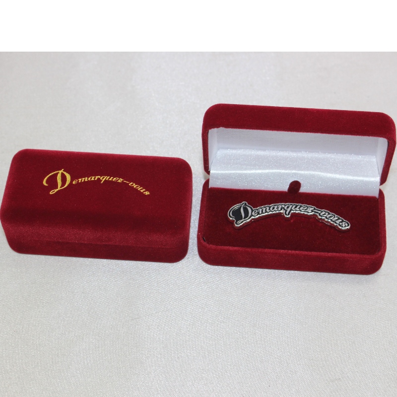 Mục nhung D-68S hình tròn Hộp nhung cho khuy măng sét, kẹp cà vạt, huy hiệu, vv mm. 75 * 38 * 28, trọng lượng khoảng 30g