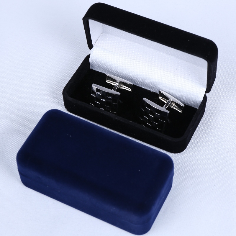 Mục nhung D-68S hình tròn Hộp nhung cho khuy măng sét, kẹp cà vạt, huy hiệu, vv mm. 75 * 38 * 28, trọng lượng khoảng 30g