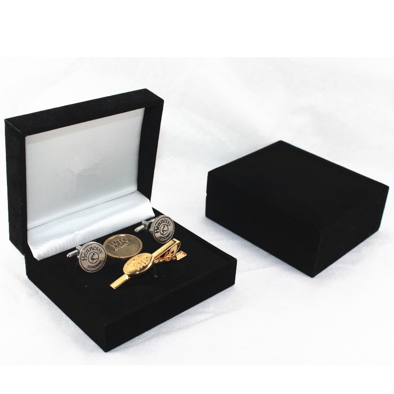 Mục V-09 hình chữ nhật Hộp giấy giả da cho đồng xu 50-60 mm, khuy măng sét, kẹp cà vạt, huy hiệu, vv mm. 98 * 84 * 38, trọng lượng khoảng 105g