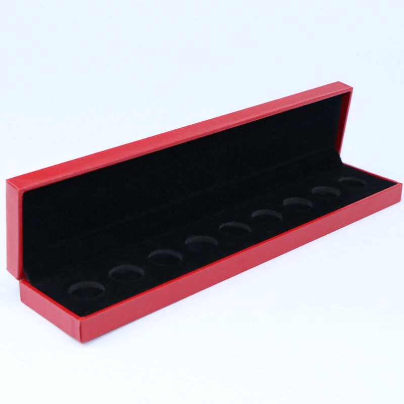 Mục V-11 hình chữ nhật Hộp giấy giả da cho đồng xu 210 * 35mm, huy hiệu & vòng cổ, vv mm. 240 * 52 * 30, trọng lượng khoảng 130g