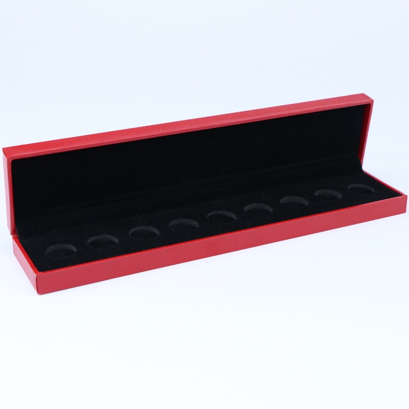 Mục V-11 hình chữ nhật Hộp giấy giả da cho đồng xu 210 * 35mm, huy hiệu & vòng cổ, vv mm. 240 * 52 * 30, trọng lượng khoảng 130g