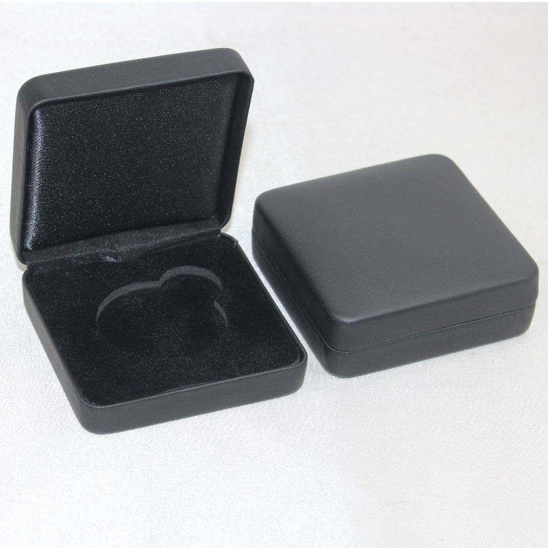 Hộp huy chương T-2O được bọc bởi đường tay hoặc da trong Leather cho đồng xu 25-45-45, phù hiệu đề cao 8666669;small mề đay, v. mm.85