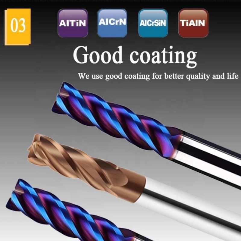 Dao mũi tròn 4 lưỡi: Chất lượng tốt bán kính góc thô bán kính tròn r4 đầu máy xay dao phay cối xay 4 lưỡi sáo