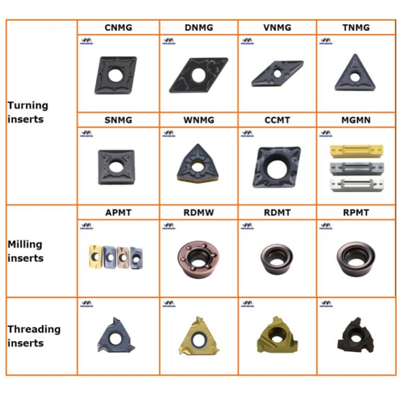 Lưỡi dao quay: Máy tiện cacbua TNMG 160404 của Trung Quốc chèn với máy bẻ phoi MA cho người mua thép 1