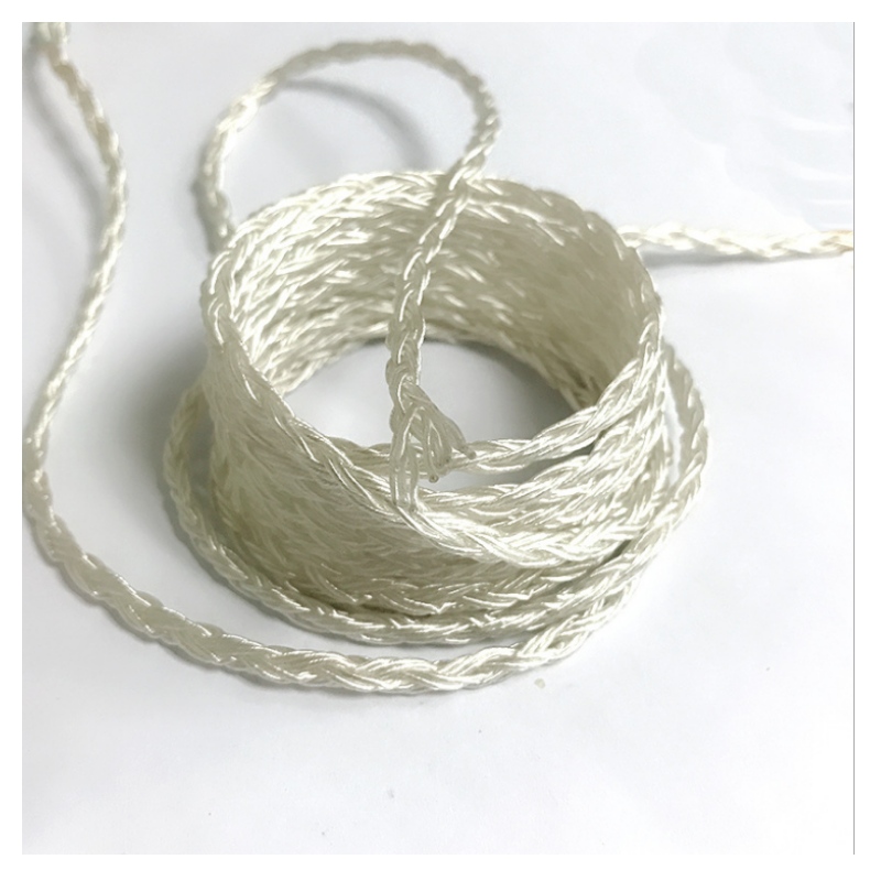 Dây bạc nguyên chất tùy chỉnh mới 10 sợi dệt dây bạc nguyên chất lõi dây tai nghe hi-fi DIY dây nâng cấp
