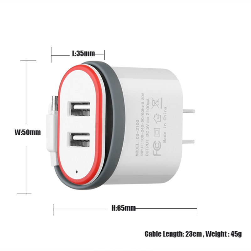 Logo OEM Phụ kiện di động mới nhất Siêu nhanh EU cắm Bộ sạc USB 5V cho điện thoại Android Bộ sạc đa năng Bộ sạc tường USB