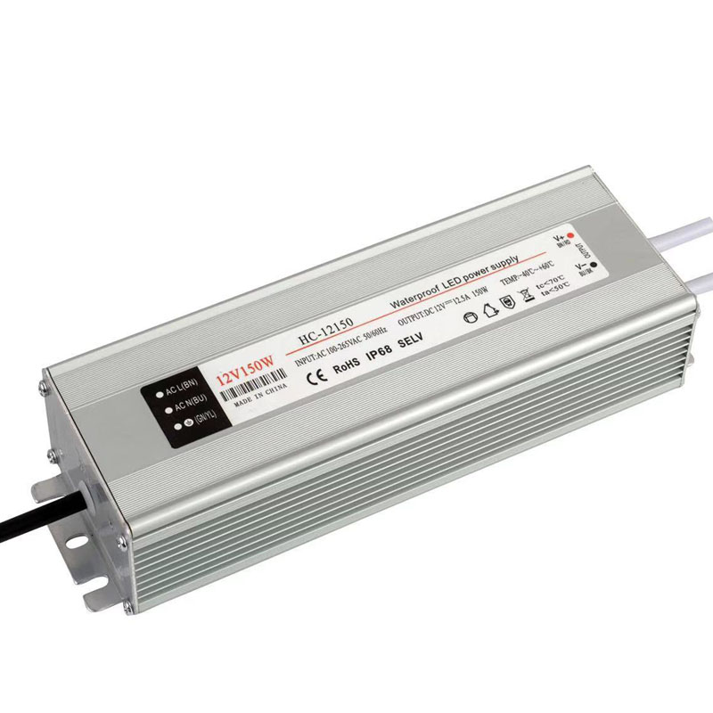 Nguồn điện 24v 150w ổn định điện IP6Y, chống nước đèn điện cung cấp vỏ nhôm