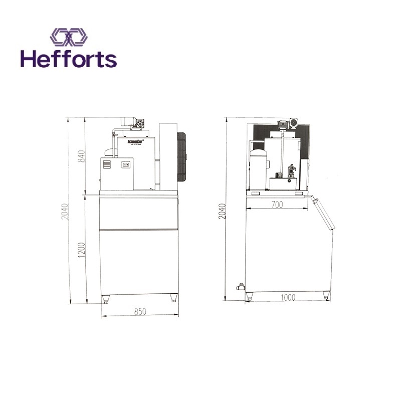 sử dụng gia đình hoặc thương mại Công suất 300KGS mỗi 24 giờ máy làm đá chất lượng cao