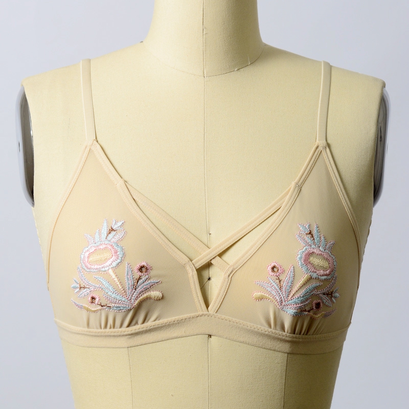 GA-5352 Grace Girl Hoa thêu Strappy Bralette