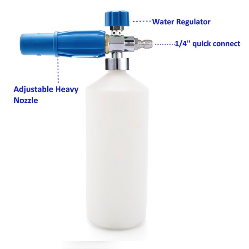 Foam Cannon Máy rửa xe áp lực bọt tuyết Lance Rửa xe Bản phát hành nhanh Có thể điều chỉnh 1\/4 \