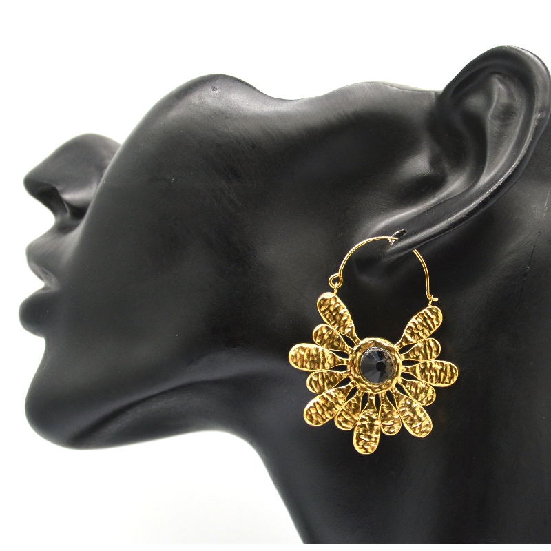 Thép không gỉ mạ vàng trang sức phong cách bohemian retro bông tai bông tuyết cho phụ nữ Nhà máy chế biến đồ trang sức Ruifanbao Trung Quốc