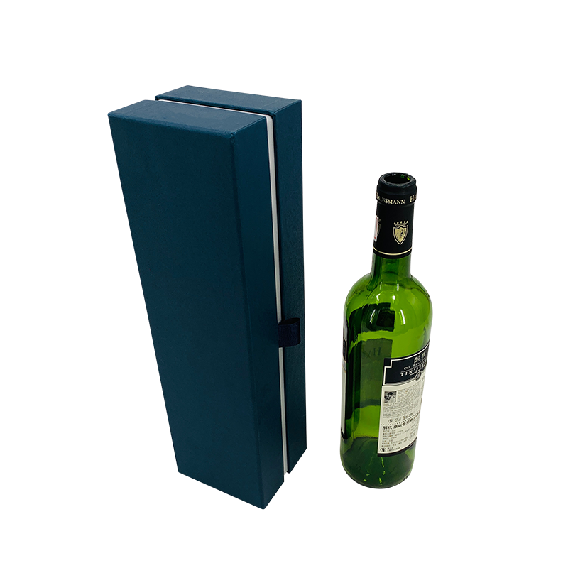 Hộp quà rượu màu xanh đậm Hộp quà rượu sâm banh Sang trọng và thanh lịch
