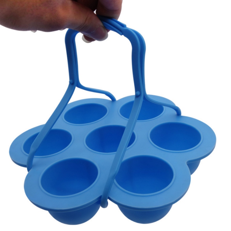 Tay cầm hộp thực phẩm phụ kiện silica gel 7 lỗ, khuôn bánh silicone, lưới làm đá