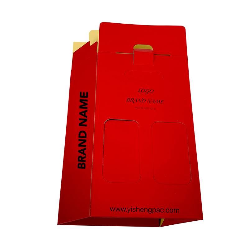 Hộp bao bì màu đỏ cho rượu vang để vận chuyển