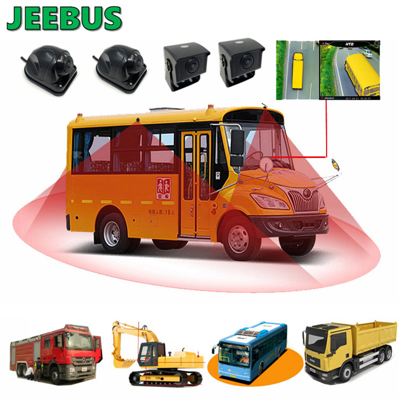 Supper HD Tầm nhìn ban đêm Không thấm nước Hệ thống xem xung quanh 360 độ phổ quát cho xe tải xe buýt