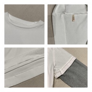 Thiết kế phù hợp Tìm kim vòng hợp hoang dã Kiểu áo tay áo cổ điển kiểu áo bó màu đặc, vải vóc siêu lớn