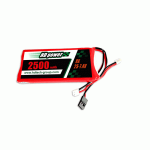 Pin HD POWER 2500mAh 3C 2S 7.4V LiPO cho Bộ thu & Bộ phát