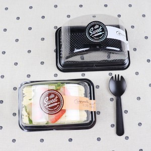 Thực phẩm dùng một lần loại không độc hại hộp vỉ hình vòm rõ ràng mang đi hộp bánh hộp bao bì hộp đóng gói món tráng miệng