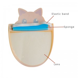 Bảo vệ an toàn Tấm che mặt toàn diện Tấm chắn che mặt Tấm che mặt đàn hồi Tấm chắn mặt trong suốt cho trẻ em