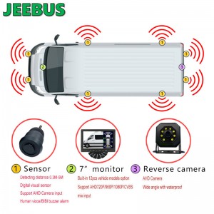 Bán buôn Hệ thống giám sát cảm biến đỗ xe trực quan bằng sóng siêu âm với Camera lùi Xe Van Camper 8 Cảm biến Radar phát hiện màn hình kỹ thuật số