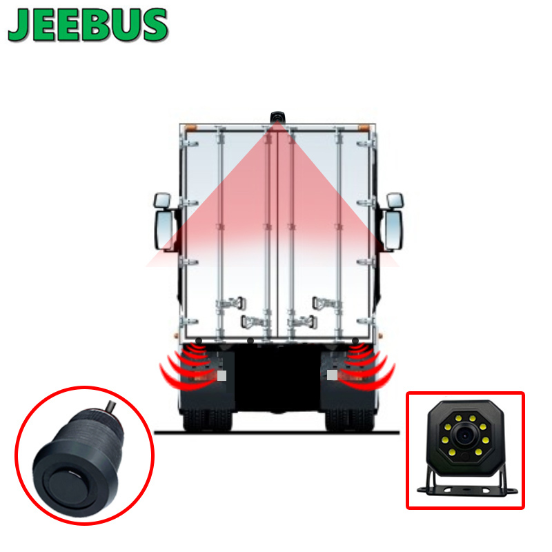 Máy ảnh dự phòng JEEBUS Hệ thống giám sát cảm biến đỗ xe Vision Màn hình cảm biến phát hiện radar kỹ thuật số siêu âm