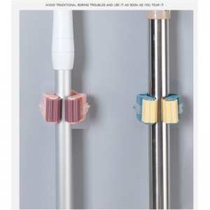 Giá đỡ chổi launhà treo tường phẳng bằngnhựa JASON, Kẹp launhà treo tường có thể tháo rời liền mạch mạnh mẽ mới