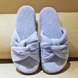 Terry Velour Strappy Slide