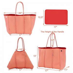 Túi đi biển toteneoprene đục lỗ không thấmnước được làm tùy chỉnh với túi đựngneoprene