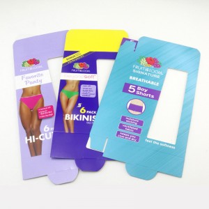 Quần áo đồ lót Hộp đựng đồ lót, hộp thẻ cửa sổ.