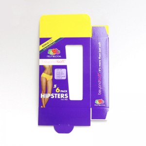 Quần áo đồ lót Hộp đựng đồ lót, hộp thẻ cửa sổ.