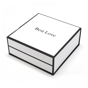 Luxury Trắng Magnet Flap Paper Box Flip Top Gift Box Quần áo Dress Dress Hand Túi trắng Mailer Box