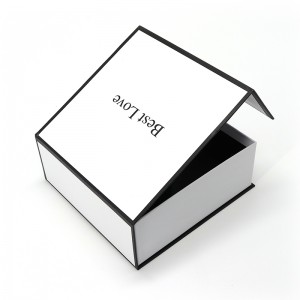 Luxury Trắng Magnet Flap Paper Box Flip Top Gift Box Quần áo Dress Dress Hand Túi trắng Mailer Box